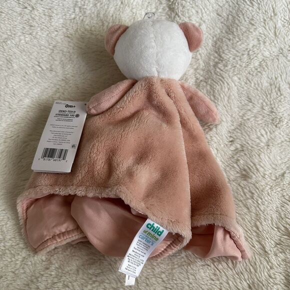 NWT Carters Peach White Panda Baby Lovey Security Blanket Plush #68197 2021 - Picture 3 of 7